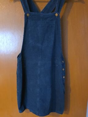 Brave Soul London Denim-Style Navy Pinafore Skirt